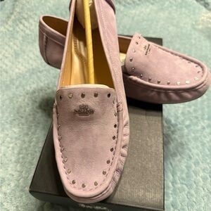 Coach Lavender Leather Flats
